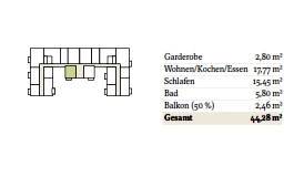 BEZUGSFREI! “Palais Klingelhöffer”: Elegante 2-Zimmer-Wohnung mit Balkon